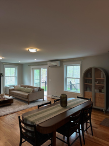 A wall-mounted mini-split HVAC unit installed in a dining room by Infinity Heating and Cooling in Las Vegas, NV.