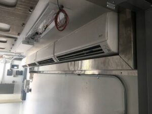 Two mini-split HVAC indoor units installed on a wall by TEMCO of Gulf Coast Inc. in Biloxi, MS.