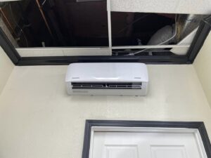 A mini-split indoor unit installed on a wall by Kaluas HVAC Mechanical Services in Phoenix, AZ