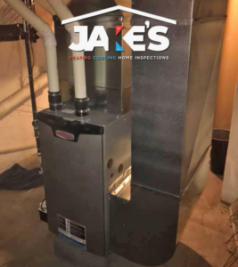 A modern furnace and HVAC system with ductwork installed by Jake's Heating and Cooling in Buffalo, NY.
