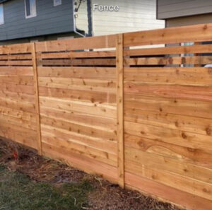 A modern horizontal wood fence installation completed by R&S Fencing & Design LLC in Denver, CO.