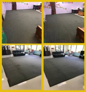 Multiple before and after photos showcasing various carpet cleaning jobs by Sure Clean Professionals in Port St. Lucie, FL