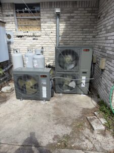 Multiple outdoor air conditioning units installed by Willman Air in Jacksonville, FL.