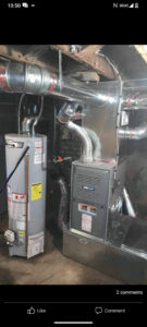 A new Airease furnace and water heater installed by Good Helpers Heating, Cooling & Labor Services LLC in Detroit, MI.
