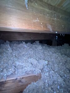 Newly installed blown-in attic insulation by Assured Energy Solutions in Frankfort, IL.