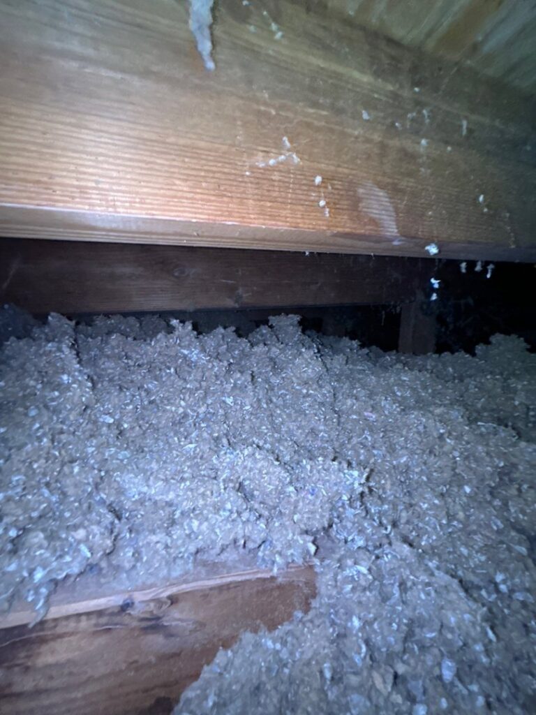 Newly installed blown-in attic insulation by Assured Energy Solutions in Frankfort, IL.