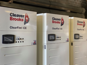 New Cleaver Brooks ClearFire-CE boilers ready for installation by Holbrook Servco Boiler Service & Sales in Salt Lake City, UT.