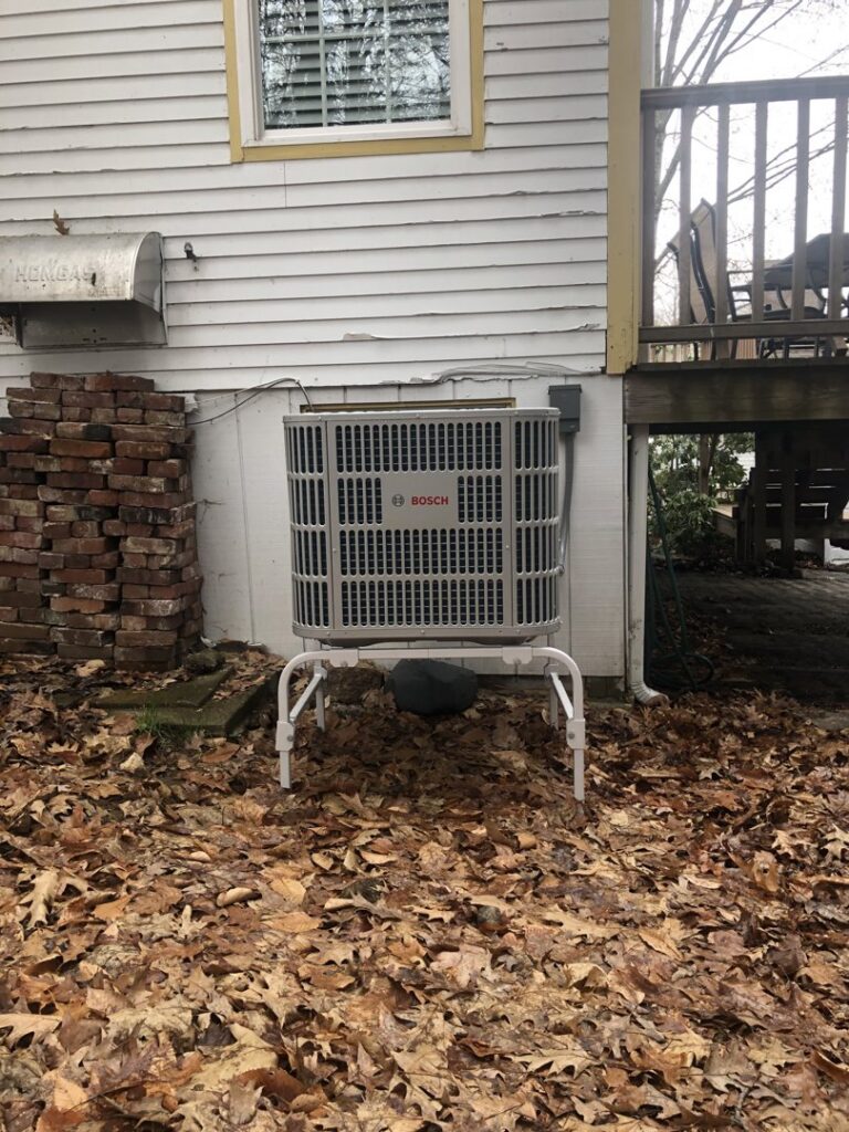 New construction HVAC ductwork and a Bosch furnace installation by Dane HVAC in Willowbrook, IL.