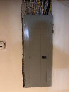 A newly installed electrical panel by Advance Electrical Contractors in Milwaukee, WI.