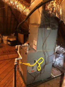 A new furnace and air handler installation in an attic by B&B Hvac Llc in Memphis, TN.