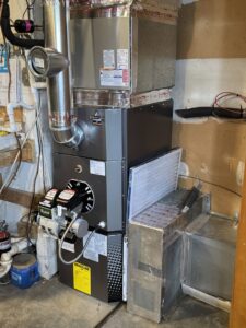 A new furnace and air handler installation by Sweitzer HVAC & Plumbing in York, PA.