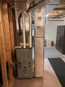 A new furnace and air handler installation with ductwork by Zongora Comfort Solutions LLC in Allentown, PA.