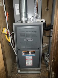 A newly installed Armstrong Air furnace unit by Andy's Plumbing & Heat/ac, providing heating services in Chattanooga, TN.
