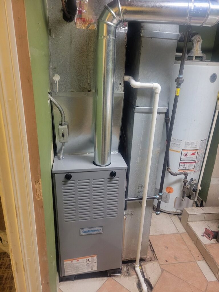 A new furnace and ductwork installed by Brothers Heating & Cooling Inc. in Chicago, IL.
