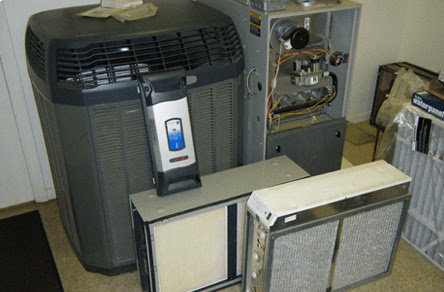 A newly installed furnace and ductwork system by Clayton Heating & Air Conditioning Co. in Youngstown, OH.