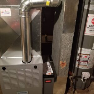 A new Comfortmaker furnace and ductwork installed by Batista Heating & Cooling, LLC in Charlotte, NC.
