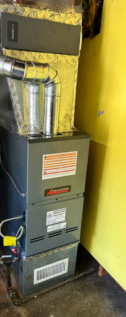 A newly installed furnace and ductwork by JCL Heating and Cooling LLC in Gresham, OR.