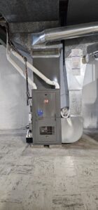 A new furnace installation with ductwork by Empire Heating & Air Conditioning in Decatur, GA