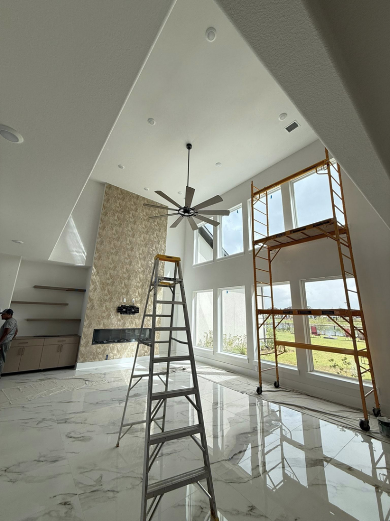 New home ceiling fan and recessed lighting installation by LMV Electric LLC in Houston, TX