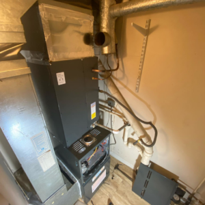 A newly installed HVAC furnace and ductwork system by Doctor Air HVAC in Philadelphia, PA.