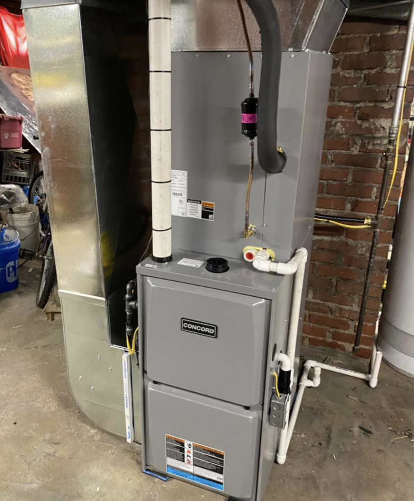 A new Concord HVAC furnace system installed by Tru-Sky Heating & Cooling in Pittsburgh, PA.