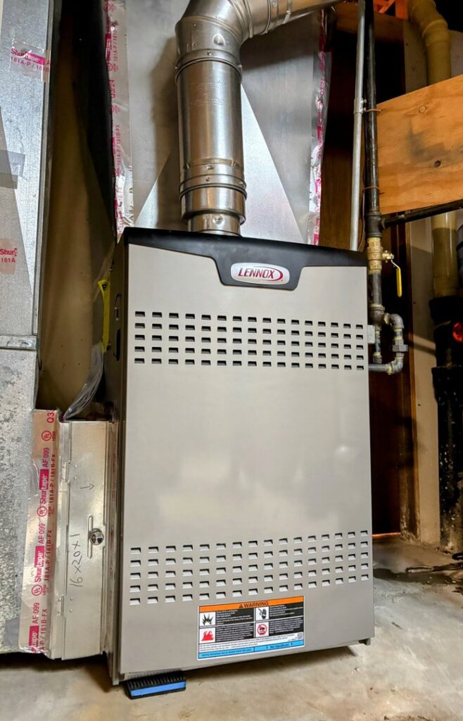 A newly installed Lennox furnace by Polar Air Heating and Cooling in Omaha, NE