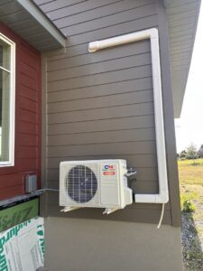 A newly installed outdoor mini-split HVAC unit by Zongora Comfort Solutions LLC in Allentown, PA.