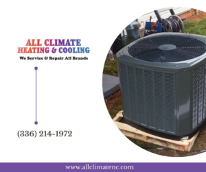 A new outdoor air conditioning unit ready for installation by All Climate Heating & Cooling in Redmond, WA