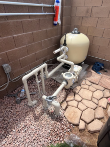 New pool equipment installation with filter and pump by Pool Supply Warehouse, Inc. in Fort Mill, SC