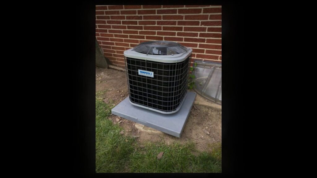A newly installed Tempstar outdoor AC unit by Wight's Heating & Air Conditioning in Rockford, IL