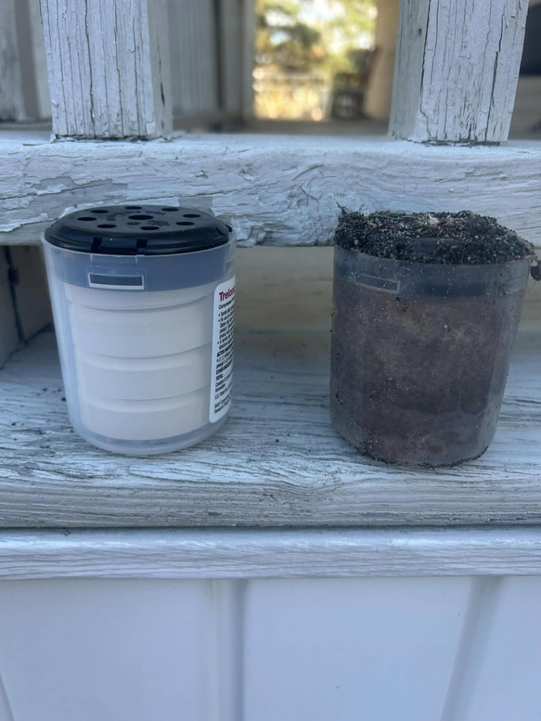 A comparison of new and used termite bait stations from Adams Pest and Termite Control in Austin, TX.