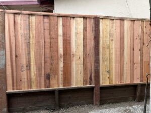 A newly installed wooden privacy fence with natural wood tones by Superior Fence & Rail in San Jose, CA.