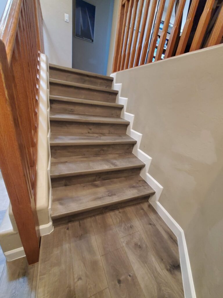 Newly installed patterned carpet in a spacious commercial area by Az Budget Flooring LLC in Tucson, AZ