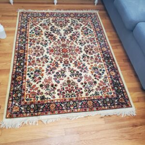 A beautifully cleaned oriental area rug on a hardwood floor by Deep Wave Cleaning Solutions in Summerville, SC