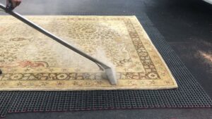 Oriental rug cleaning service in progress by Thomas Carpet & Oriental Rug Cleaners in Newtown Square, PA