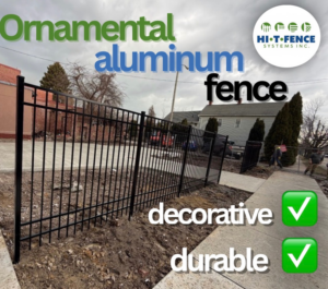 An ornamental aluminum fence installation project by Hi-T Fence Systems in Waterford, PA.