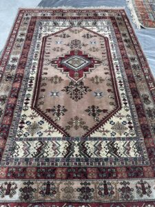 A detailed view of an ornate area rug, representing cleaning services by A-1 Kwik Dry Carpet Cleaning in Louisville, KY.