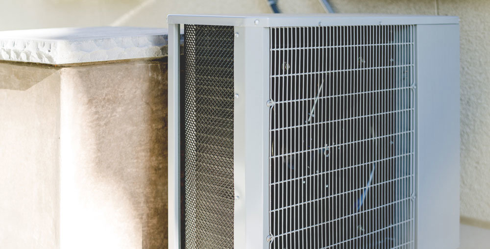A close-up view of an outdoor AC unit, representing services by Lighthouse HVAC, LLC in Edgewater, MD.