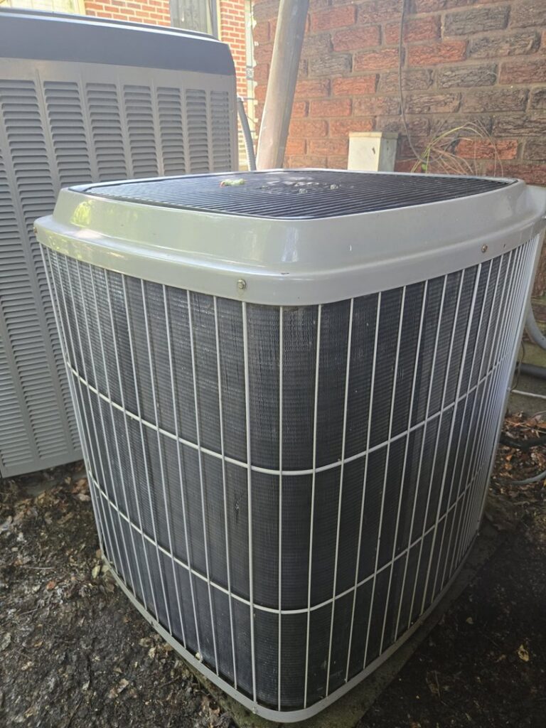 An outdoor AC unit installed for a residential property by B&B Hvac Llc in Memphis, TN.
