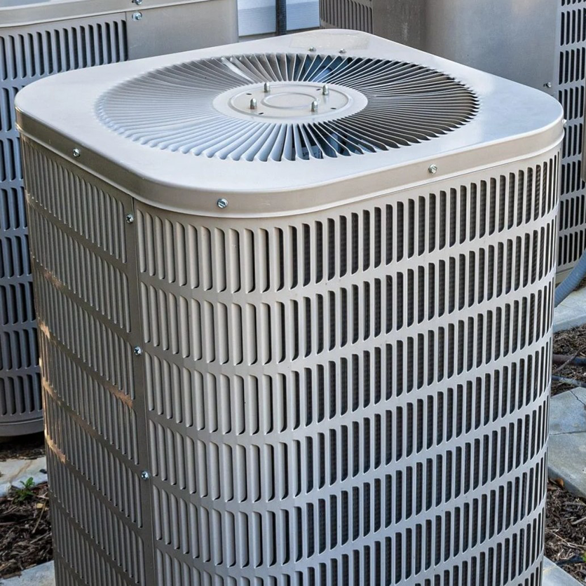 An outdoor air conditioning unit, serviced by Dennis and Dennis Heating & Cooling in Birmingham, AL.