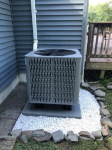 An outdoor air conditioning unit installed by Rescue Heating and Air Conditioning in Manassas, VA