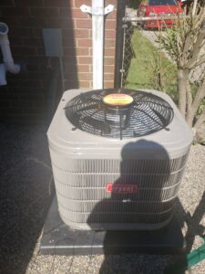 An outdoor Bryant air conditioning unit installation by Proficient Heating & Cooling in Livonia, MI.