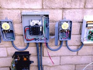 Outdoor electrical boxes and wiring work by Madison Electrician Now in Madison, AL.