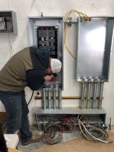 Outdoor electrical meter and control panels, representing work by Valley Electric Inc in Lewiston, ID.