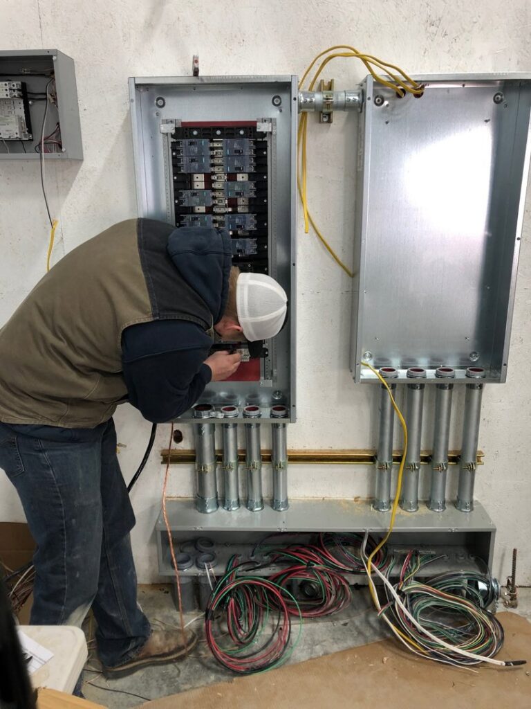 Outdoor electrical meter and control panels, representing work by Valley Electric Inc in Lewiston, ID.