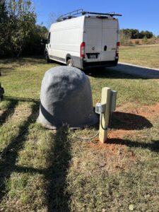 Outdoor electrical outlet and conduit installation by Hilman Electric LLC in Greenville, SC.