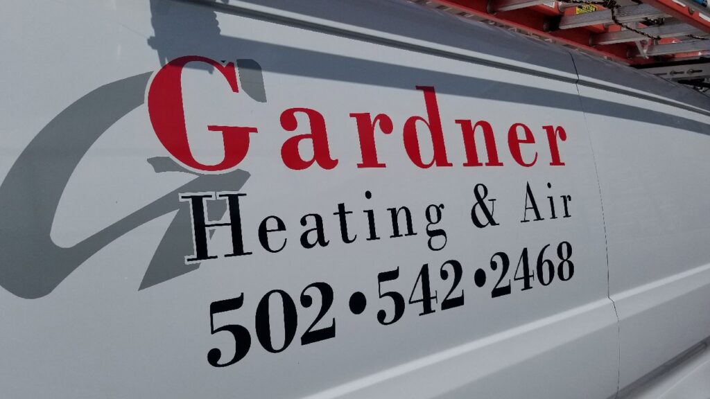 An outdoor HVAC condenser unit installed by Gardner Heating and Air in Georgetown, KY