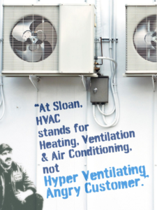 Two outdoor HVAC condenser units installed by Sloan Mechanical Services in Bridgeville, PA