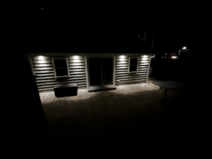 Outdoor lighting installation on a house by Empower Electrical, LLC in Fall River, MA