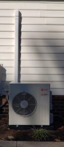 An outdoor mini-split or heat pump unit installed by Booker Heating & Air in Richmond, VA.